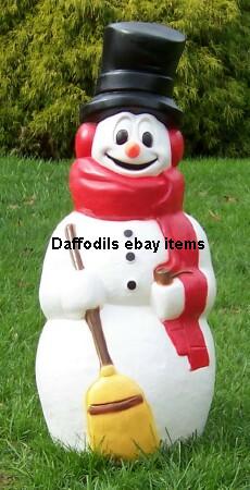 snowman w red scarf carrot nose outdoor plastic snowman w red scarf carrot nose outdoor plastic