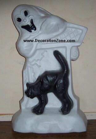 Skeleton and Cat Halloween Tombstone