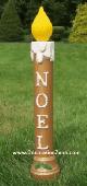 Painted Noel Candle - Gold