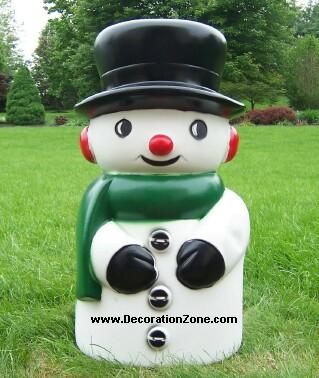 Snowman with Green Scarf