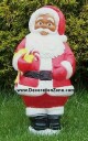 African American Santa with Candy Cane and Yellow Bow