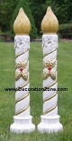 White Candles with Gold Pinecones {Set of 2}