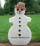 White Gingerbread Snowman with Red Hat