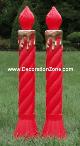 Red Candle with Gold Wax Drippings {Set of 2}