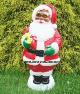 African American Santa with Candy Cane and Yellow Bow