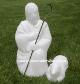 Marble Look Nativity Shepherd with One Sheep