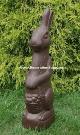 Brown Easter Bunny with Basket of Eggs