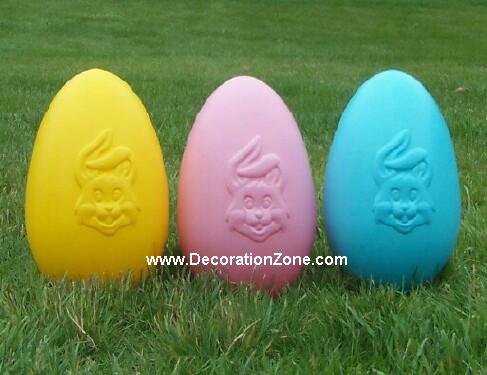 Set of 3 Easter Bunny Face Easter Eggs, 14