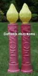 USED LARGE RED CHRISTMAS NOEL CANDLES SET BLOWMOLD #2