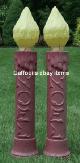 USED LARGE RED CHRISTMAS NOEL CANDLES SET BLOWMOLD #4